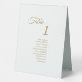 Plaque De Table Calligraphie or simple avec clients (Verso)