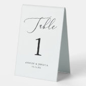 Plaque De Table Calligraphie rustique simple Mariage noir et blanc (Verso)