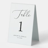 Plaque De Table Calligraphie rustique simple Mariage noir et blanc (Recto)