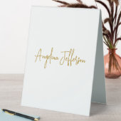 Plaque De Table Calligraphy Professional Elegant Gold Color (En SItu (Tableau))