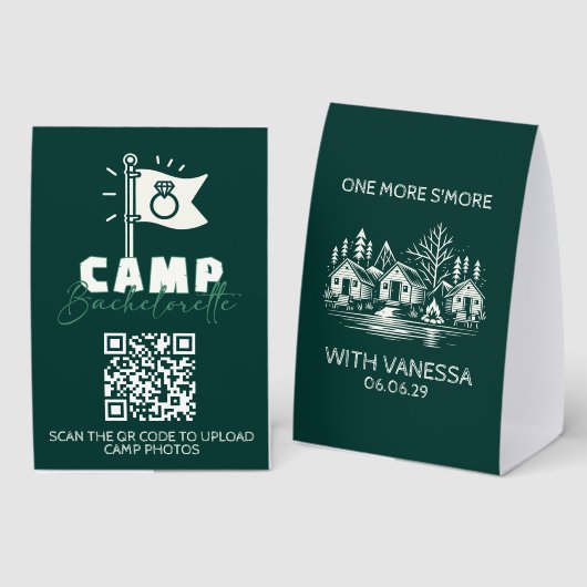 Plaque De Table Camp de vacances pour filles (Recto/verso)