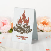 Plaque De Table Camping de texte personnalisé (In SItu (Mariage))