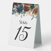 Plaque De Table Cannelle de Terracotta Bourgogne Numéro de tableau (Verso)