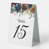 Plaque De Table Cannelle de Terracotta Bourgogne Numéro de tableau (Recto)