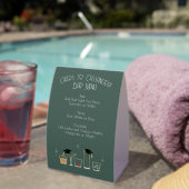 Plaque De Table Cap Cocktail Graduation Party Bar Menu (InVersositu (sur table))