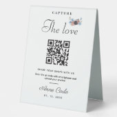 Plaque De Table Capture de script simple Code QR d'amour (Recto)