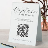 Plaque De Table Capturez les souvenirs Code QR de photo de mariage (En SItu (Tableau))