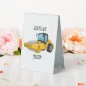 Plaque De Table Caricature à rouleaux de route (In SItu (Mariage))