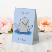 Plaque De Table Caricature adorable de marsouin (In SItu (Mariage))