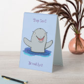 Plaque De Table Caricature adorable de marsouin (En SItu (Tableau))