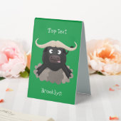 Plaque De Table Caricature amusante de buffle d'eau courante (In SItu (Mariage))