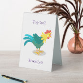 Plaque De Table Caricature amusante du coq à rames (En SItu (Tableau))