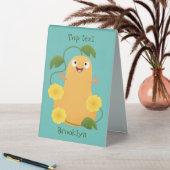 Plaque De Table Caricature citrouille gourde en beuret joyeux (En SItu (Tableau))