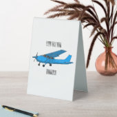 Plaque De Table Caricature d'avion à voilure fixe (En SItu (Tableau))