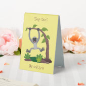 Plaque De Table Caricature de bande de gibbon joyeux (In SItu (Mariage))