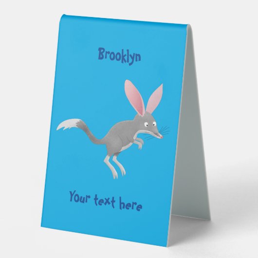 Plaque De Table Caricature de bilby australien très heureuse (Recto)