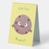 Plaque De Table Caricature de biscuit à puce en chocolat (Verso)