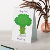 Plaque De Table Caricature de brocoli dansant Cute kawaii (En SItu (Tableau))