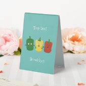 Plaque De Table Caricature de chant trio capsicum poivre clair (In SItu (Mariage))