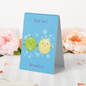 Plaque De Table Caricature de chaux de citron joyeux (In SItu (Mariage))
