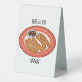 Plaque De Table Caricature de Churro (Verso)