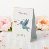 Plaque De Table Caricature de colibri d'abeille mignonne (In SItu (Mariage))