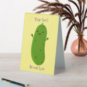 Plaque De Table Caricature de cornichon joyeux (En SItu (Tableau))