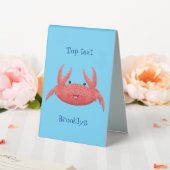 Plaque De Table Caricature de crabe rouge cuite (In SItu (Mariage))