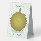 Plaque De Table Caricature de durian joyeux (Verso)