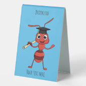 Plaque De Table Caricature de fourmi rouge joyeux (Verso)