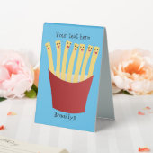 Plaque De Table Caricature de frites Cute kawaii fast food (In SItu (Mariage))