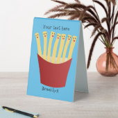 Plaque De Table Caricature de frites Cute kawaii fast food (En SItu (Tableau))