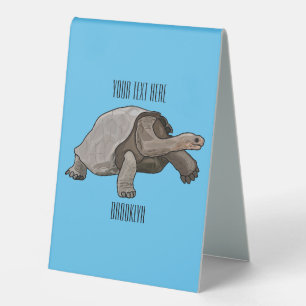Plaque De Table Caricature de la tortue des Galapagos