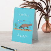 Plaque De Table Caricature de natation de Cute platypus (En SItu (Tableau))