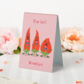Plaque De Table Caricature de piments chantants mignons (In SItu (Mariage))