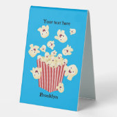 Plaque De Table Caricature de pop-corn drôles (Verso)