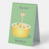 Plaque De Table Caricature de serpent aux nouilles mignonnes illus (Verso)