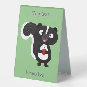 Plaque De Table Caricature de skunk jote happy
