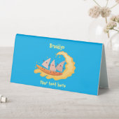 Plaque De Table Caricature de surf pour chips de maïs mignonette n (En SItu (Tableau))