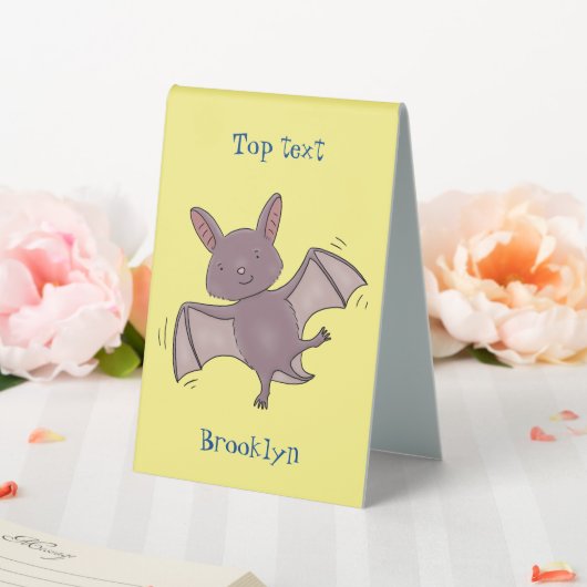 Plaque De Table Caricature de vol de chauve-souris (In SItu (Mariage))