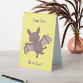 Plaque De Table Caricature de vol de chauve-souris (En SItu (Tableau))