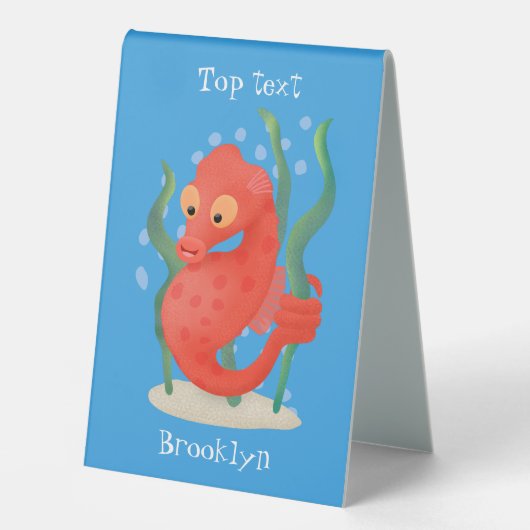 Plaque De Table Caricature d'hippocampe pygmée (Recto)