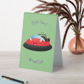 Plaque De Table Caricature d'hovercraft rouge joyeux (En SItu (Tableau))