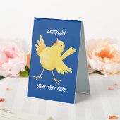 Plaque De Table Caricature d'oiseau canari jaune chantant mignon (In SItu (Mariage))