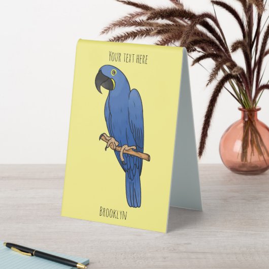Plaque De Table Caricature d'oiseau macaw Hyacinth (En SItu (Tableau))