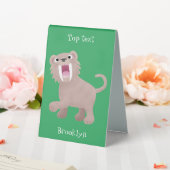 Plaque De Table Caricature du tigre mignon Saber Toothed Smilodon (In SItu (Mariage))