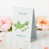 Plaque De Table Caricature d'une pâtisserie joyeux verte (In SItu (Mariage))