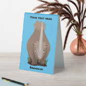 Plaque De Table Caricature en élasmère de rhinocéros laineux (En SItu (Tableau))