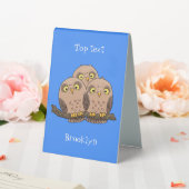 Plaque De Table Caricature en trio de chouette (In SItu (Mariage))