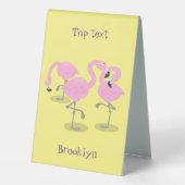 Plaque De Table Caricature en trio flamand rose mou (Verso)